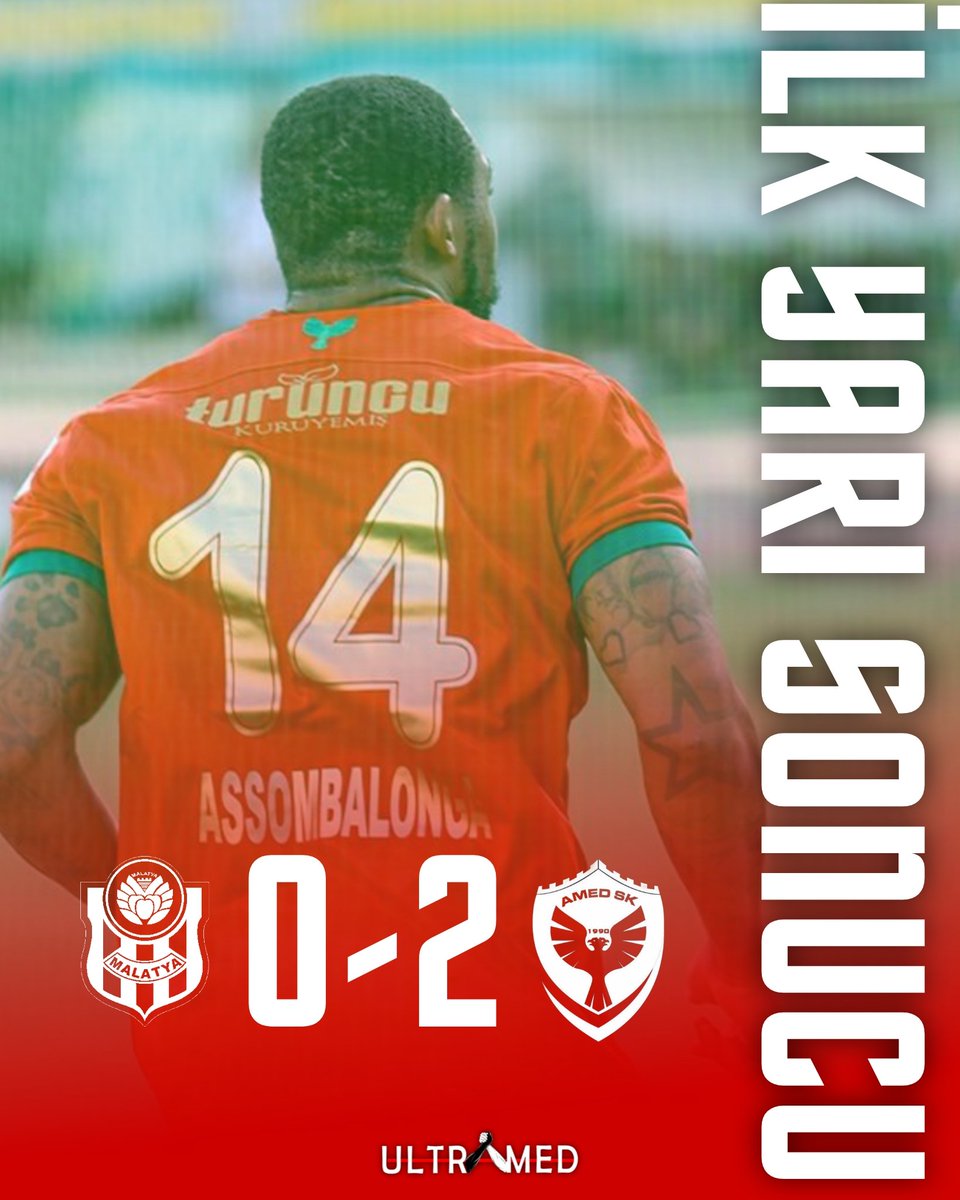 ultramed21's tweet photo. İLK YARI SONUCU | 0-2
#amedspor #amed #MLTvAMD https://t.co/Ixz1Tdkz0A