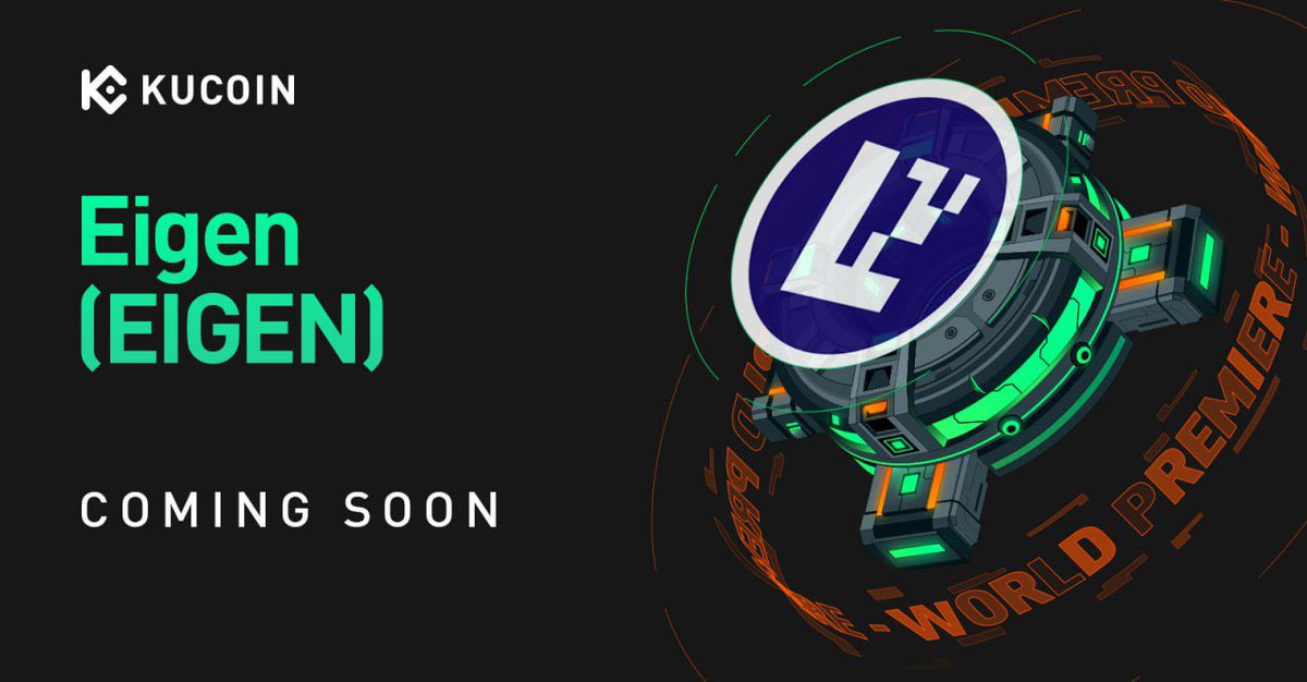 KuCoinRussian's tweet photo. 📢 НОВЫЙ ЛИСТИНГ

@eigencloud теперь на #KuCoin! Всемирная премьера!

▫️ Пара: $EIGEN/USDT
▪️ Сеть: ETH-ERC20
▫️ Депозиты уже открыты
▪️ Торги: 1 октября 2024

👉🏻 https://t.co/HuNSqaFHUw https://t.co/0a85bPYBdf