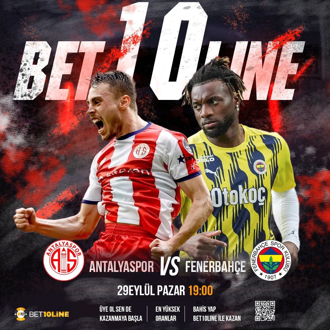 Bet10LineSocial's tweet photo. ⚽️ SÜPER LİG 🇹🇷

🔝Yüksek Oranlarla Heyecan Bet10line’da yaşanıyor💰

🔴ANTALYASPOR 🏆 FENERBAHÇE🔵

⏰ Bugün, 19:00

✨ Bu heyecana en yüksek oranlarla ortak olmak için Bet10Line’a giriş yapın !

⬇️
https://t.co/PPiVlermSV https://t.co/dCPDDbhkgU