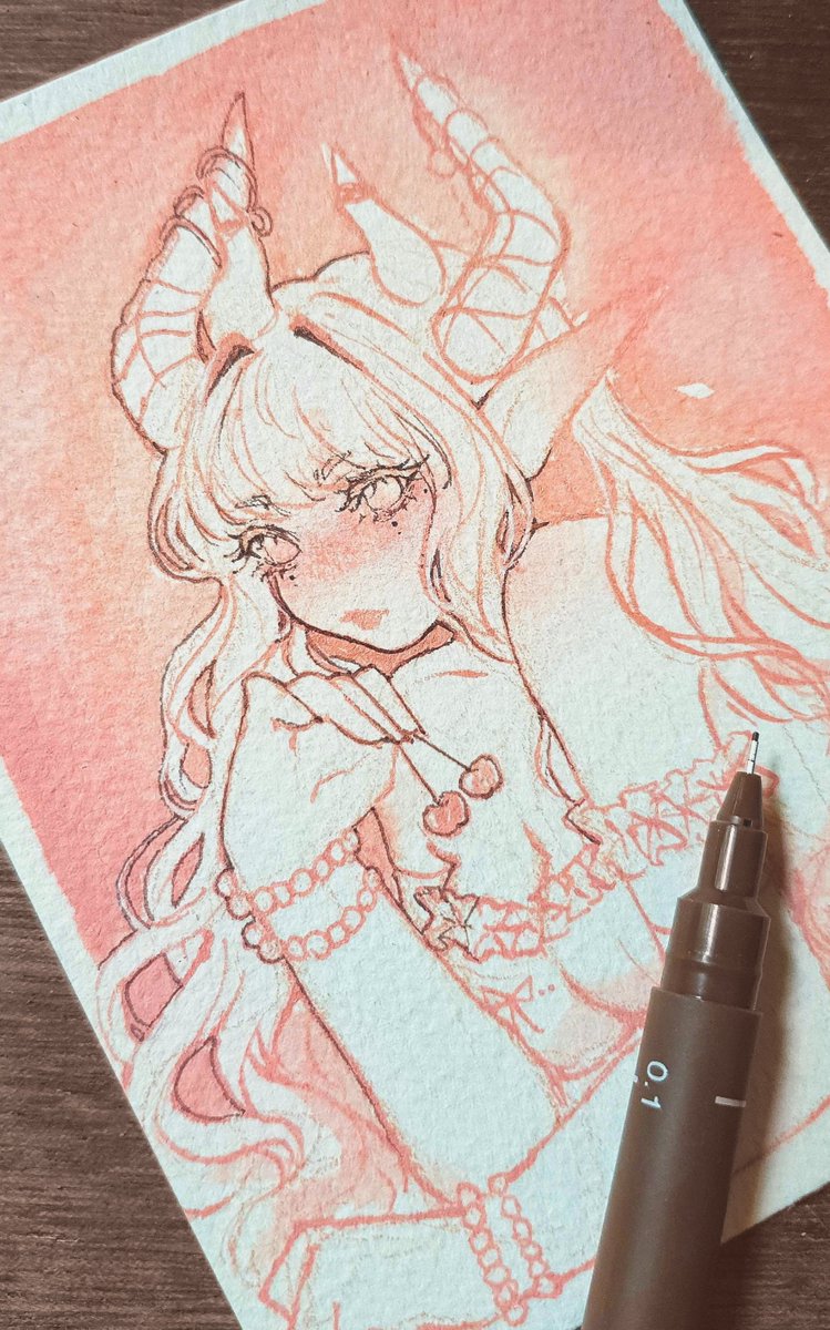 CheruleanArt's tweet photo. peach ink wip 🩷🍒 https://t.co/s5wXXezvbz