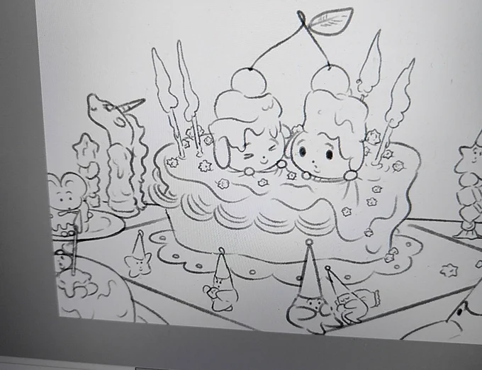 途中の絵とかなぞの絵とか(あとでけす) 