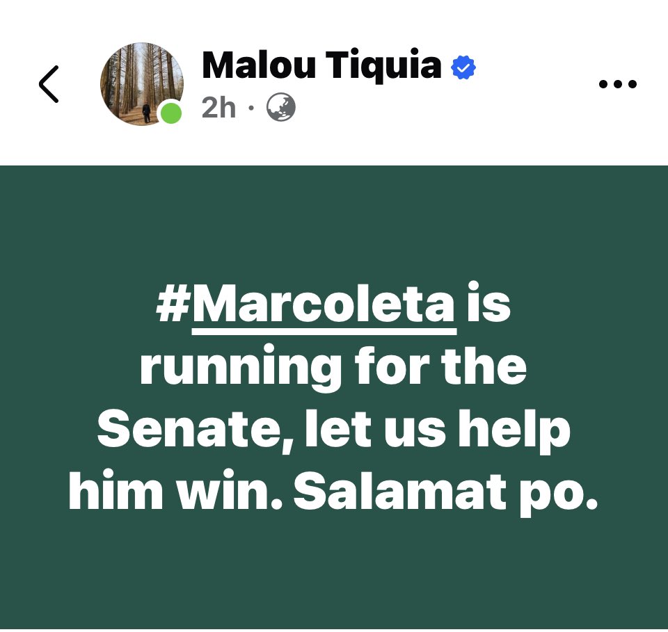 GUYS, we know what to do. #MarcoletaForSenator