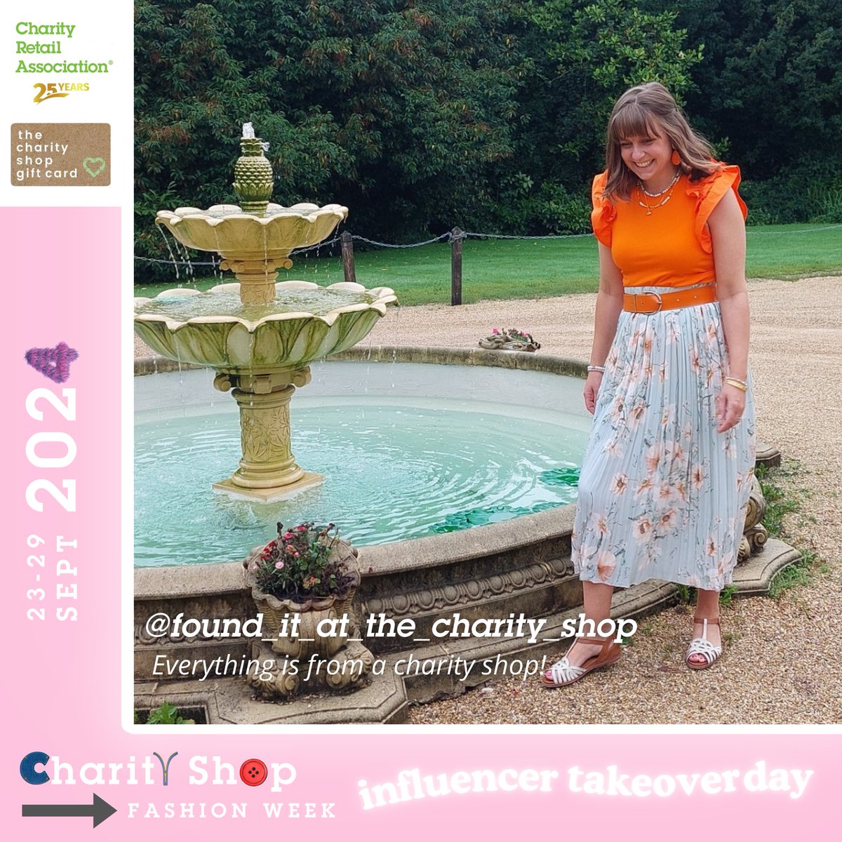 CharityRetail's tweet photo. Emily is always showing off her beautifully curated outfits that will always likely have something in it from a charity shop! It goes to show that shopping secondhand doesn't mean you compromise on your style π #csfw #charityshopfashionweek https://t.co/9GaaHaYdR1