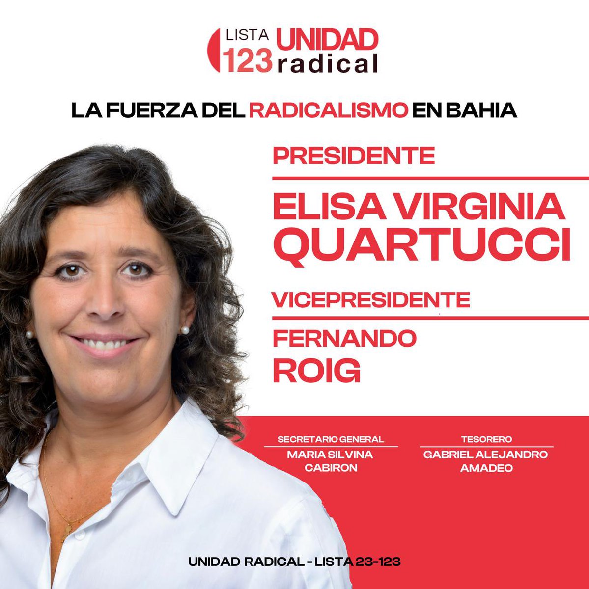 El 6 de octubre acompañanos. “Por la unidad del radicalismo y con la fuerza de la historia.”
#UnidadRadical 
#Lista123 
 #LaFuerzaDelRadicalismo 
<a href="/MFernandezTL/">Miguel Fernández</a> <a href="/ElsaLlender/">Elsa Llenderrozas</a> <a href="/MaxiAbad/">Maxi Abad</a> <a href="/EricaRevillaOK/">Erica Revilla</a>