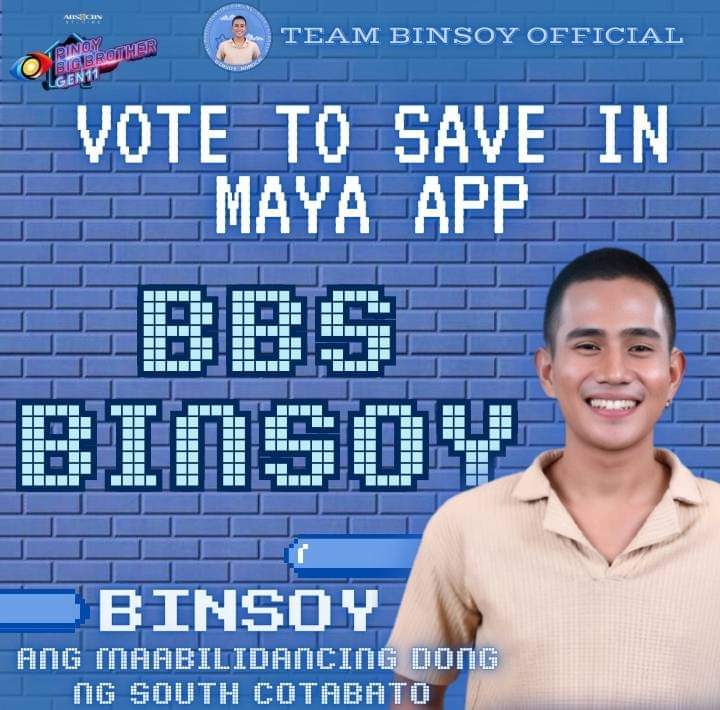 binsoyInterfan's tweet photo. OUR BINSOY IS OFFICIALLY NOMINATED WE ARE SEEKING FOR HELP TO VOTE HIM ON MAYA. YOUR VOTE IS IMPORTANT TO CONTINUE HIS JOURNEY INSIDE BNK. FIGHTING AND SOAR HIGH OUR BINSOY

BBS BINSOY
#BINSOYNAMOCA #TEAMBINSOY https://t.co/6MHfqcmLe6