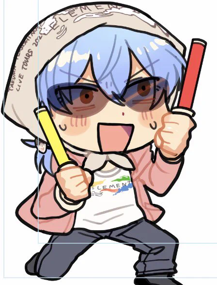 めっちゃ細かい話だけどフラスタほとんど描き終わってから「あっ…ライブ、拳推奨だ…!?そうなると瀬もペンラ持ち込まないか…うーん…」てなって、過去ライブのグッズならありえるかも?と思ったので修正した ちゃんと柄も描いたんだよ! 
