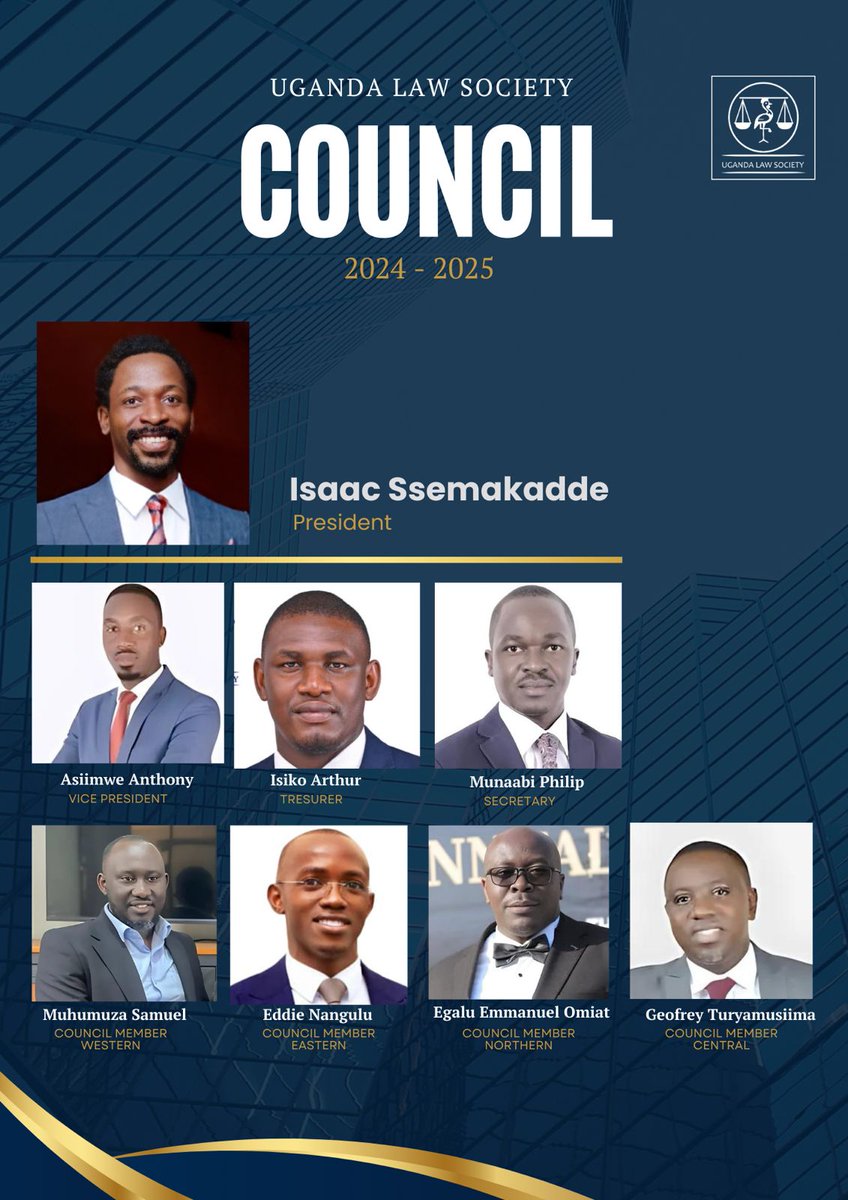 ug_lawsociety's tweet photo. We further congratulate the NEW elected Governing Council headed by @IsaacSsemakadde .

We are thrilled to begin a new chapter with you.

#BackOnTrack https://t.co/d8uN9PXXsV