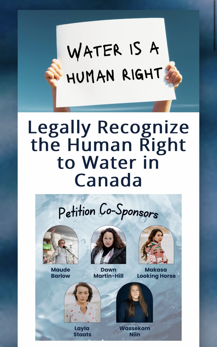 Petition: Legally Recognize the Human Right to Water in Canada 
act.newmode.net/action/welling…