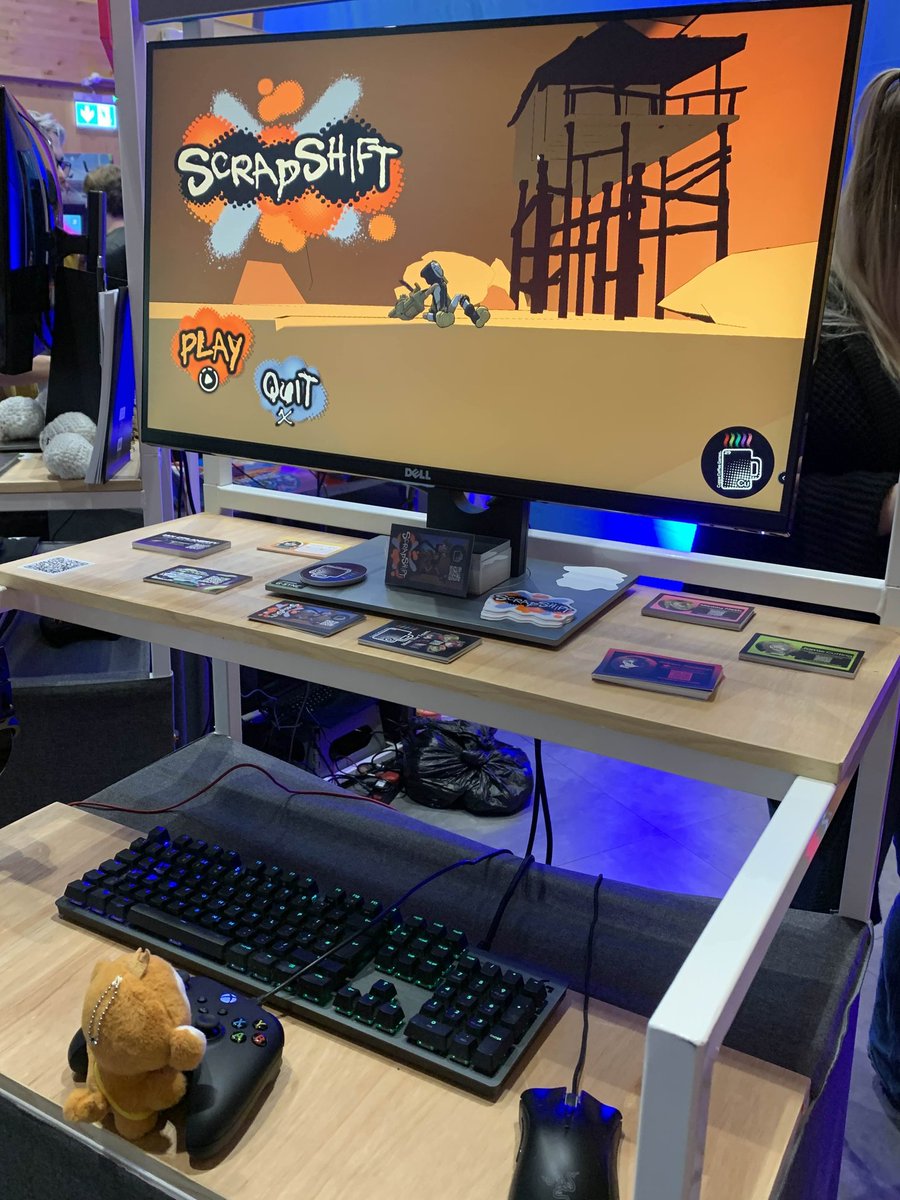 CuppaCoffeeG's tweet photo. Just like that, our trip to Dundee for #ProtoPlay has come to an end. Thank you so much to everyone who came up to try out #ScrapShift and all the other games made by this year's #Tranzfuser2024 cohort! 

Some BTS of our trip 💙🧡 https://t.co/6ueCvQNu6c