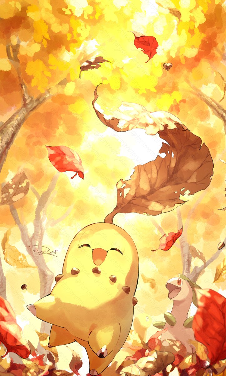 お揃い🍂
 ※タップ推奨
 #ポケモンイラスト 
 #pokemonfanart