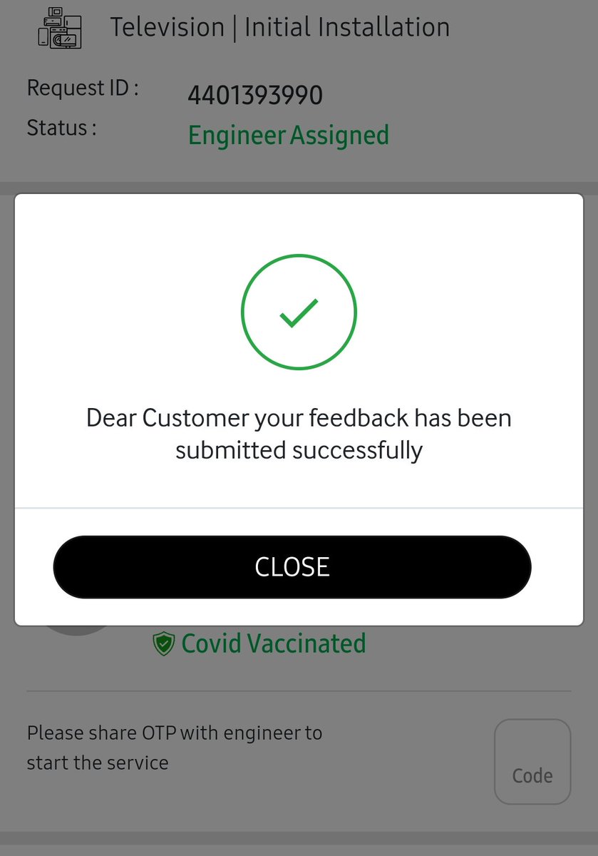 pawanprincex's tweet photo. I haven’t even submitted feedback, yet it’s showing up. How is that possible, Samsung? Does the installation guy have the power to do this?  This is totally fraud @SamsungIndia please go through it. https://t.co/5m7X8xu3Hu