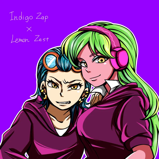 インディゴザップ単体と インディゴザップ×レモンゼスト過去絵 lemonzap lemon zest lemonzap