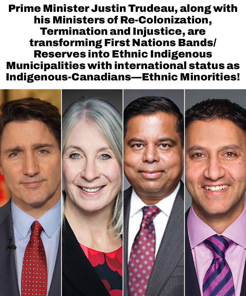 RussDiabo's tweet photo. Since most Indian Act Band Councils and Chiefs’ organizations like AFN, have been compromised and coopted at Trudeau’s Termination Tables, resistance is futile, you will be reconciled (subjugated) as 4th level Indigenous Municipalities at the bottom of the Canadian Settler-State! https://t.co/CXHhpObJWu