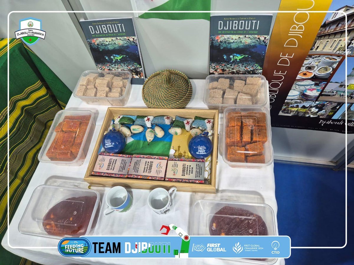 Team253Robotic's tweet photo. 🎯🔥Notre stand attire de nombreux visiteurs,y compris les organisateurs du #FGC ainsi que des Teams faisant partie de nos alliances dans la compétition!

#Djibouti #FGC2024Athens #TeamDjiboutiRobotics https://t.co/CnWo5ohkvf