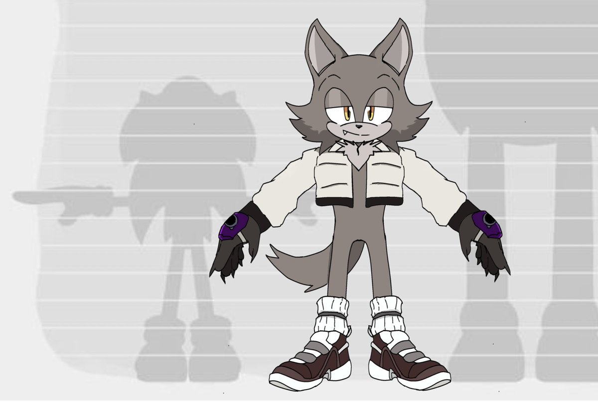 hey guys check out my new sonic oc! i changed him from a hawk to a wolf! 😄