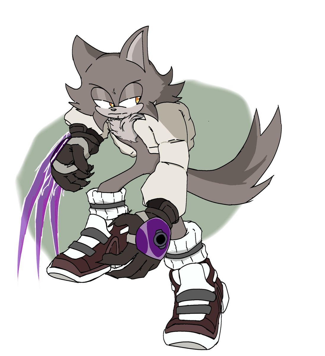 rivalutionry's tweet photo. hey guys check out my new sonic oc! i changed him from a hawk to a wolf! 😄 https://t.co/Ly3Lmt4dwq