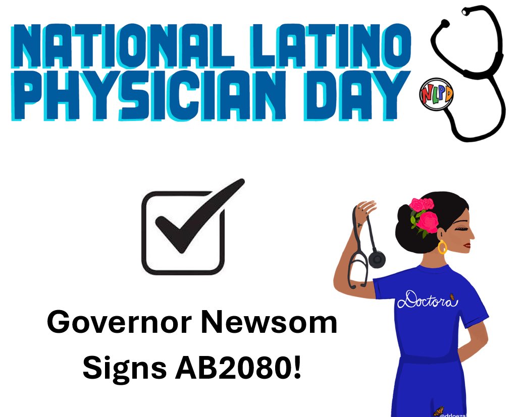 Michael Galvez, MD (@michaelgalvezmd) on Twitter photo BREAKING NEWS: @CAgoverner signed #AB2080 into law! Thank you <a href="/GavinNewsom/">Gavin Newsom</a> for taking this historic step to address that our patent populations in California are not represented in our physician workforce.
AB2080 (Introduced by Assembly Members Dr.Joaquin Arambula and Eduardo BREAKING NEWS: @CAgoverner signed #AB2080 into law! Thank you <a href="/GavinNewsom/">Gavin Newsom</a> for taking this historic step to address that our patent populations in California are not represented in our physician workforce.
AB2080 (Introduced by Assembly Members Dr.Joaquin Arambula and Eduardo