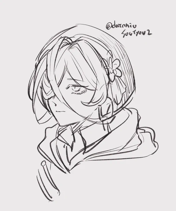 ニズルちゃんさっくり描いてみたんですが自分の絵の変わりようにちょっとびっくりしてる(可愛げが消し飛んでる) 
