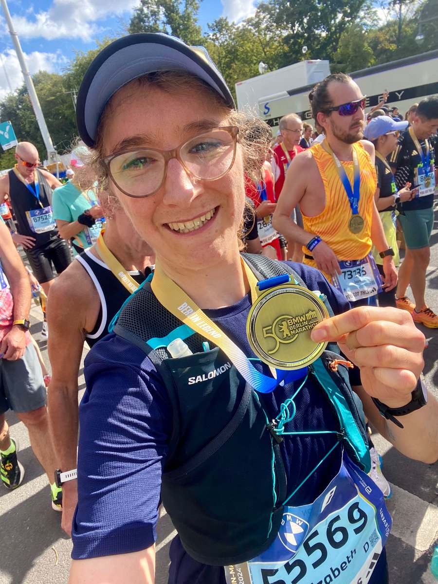 Dr Elizabeth Chapman (@lizch) on Twitter photo 3 cheers to <a href="/berlinmarathonE/">BMW BERLIN-MARATHON</a> 🥳
3:16:35 #newpb #marathon #boston10
Working a 40 hour week, juggling fieldwork, travel & living in a foreign country is invariably a challenge + marathon training, well…
Hard work pays off in the end. My feet & hips will complain tomorrow 🤣 3 cheers to <a href="/berlinmarathonE/">BMW BERLIN-MARATHON</a> 🥳
3:16:35 #newpb #marathon #boston10
Working a 40 hour week, juggling fieldwork, travel & living in a foreign country is invariably a challenge + marathon training, well…
Hard work pays off in the end. My feet & hips will complain tomorrow 🤣