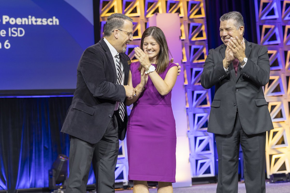tasanet's tweet photo. ICYMI: This was the moment on Saturday at #txEDCON24 that @NPoenitzsch @BellvilleISD was named 2024 #txed Superintendent of the Year #SOTY #tasatasb #InspiringLeaders @escregion6 https://t.co/nhEEEB446U