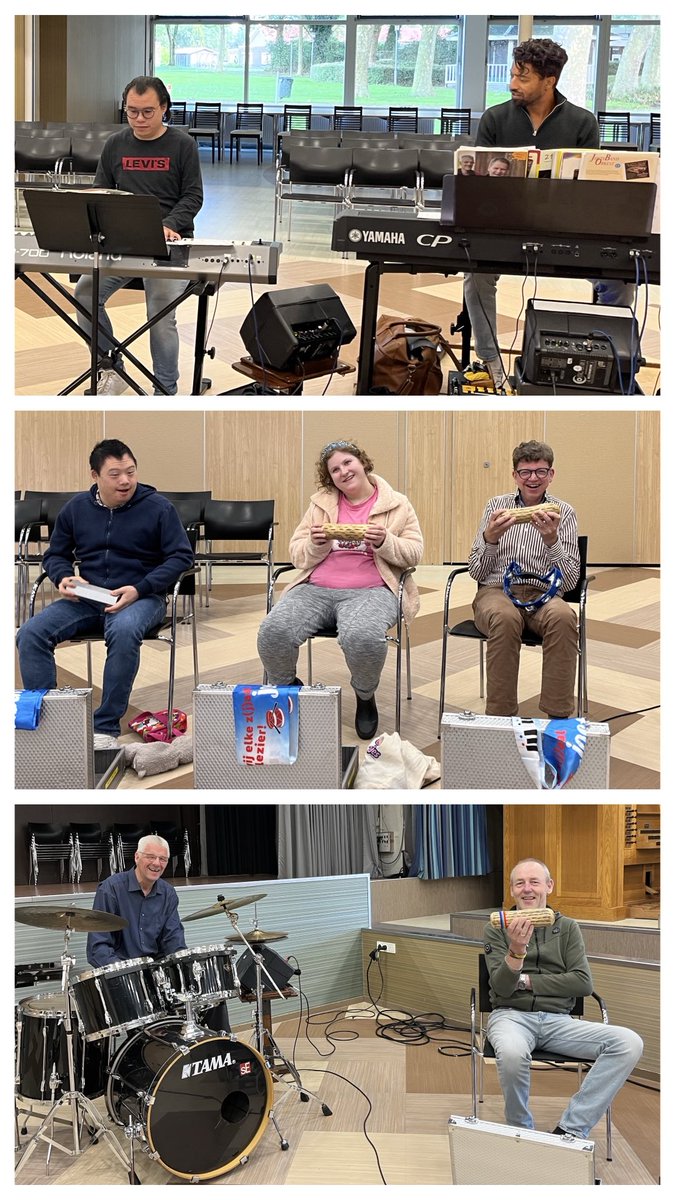 JostibandOrkest's tweet photo. Het was weer gezellig tijdens de zaterdagochtendrepetitie van 28 september 😊🎶!
#kleinslagwerkgroep #altijdmeermogelijk #muziekplezier #muziekkoffertjes #instrumenten #repetitie #kleingroepje
@ipsedebruggen https://t.co/MYjYSruFGU