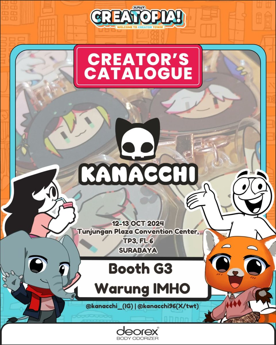Kanacchi96's tweet photo. Hello hello! 
I'll be joining (sadly I won't be joining in person) Warung IMHO at Creatopia
Feel free to come by tho, we'll be at table G3 (⁠つ⁠≧⁠▽⁠≦⁠)⁠つ

🗓️ 12-13 Oct 2024
📌 Tunjungan Plaza Convention Center, TP 3, Fl 6, Surabaya
#CREATOPIA https://t.co/NnHVYzEl0e