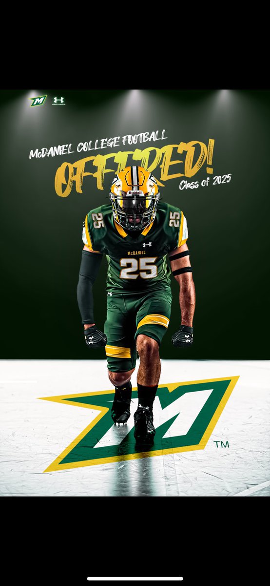rbu_gavin's tweet photo. BLESSED TO RECEIVE MY FIRST COLLEGE FOOTBALL OFFER FROM @McDaniel_FB #AGTG @Coach_KBjr @Coach_D_Johnson @CoachMcClain73 https://t.co/JNoIXKArFs