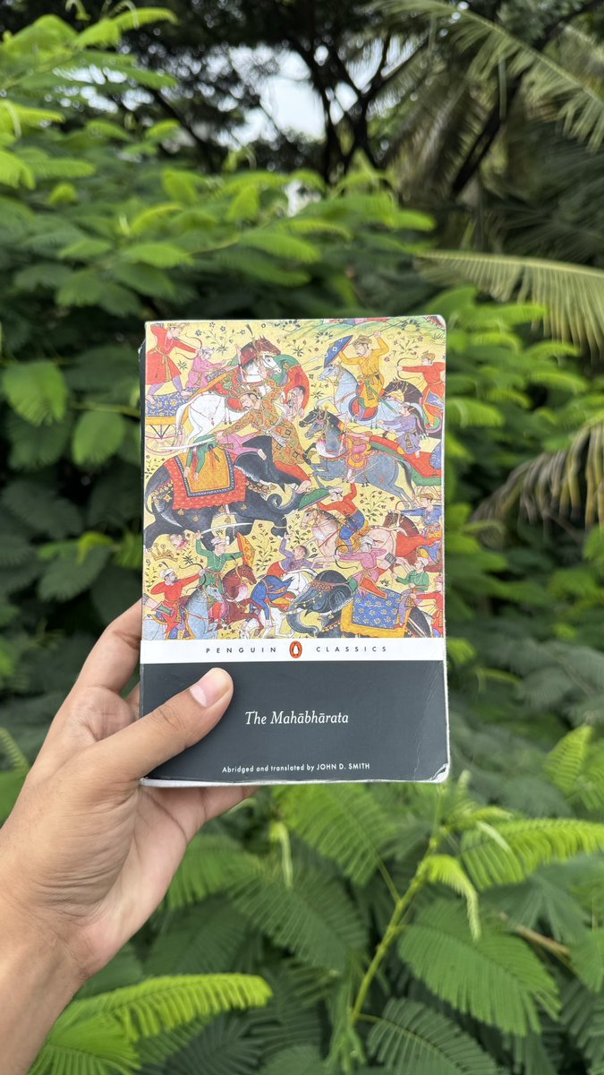 AntarikshPatole's tweet photo. Grew up reading the stories from Mahabharata in @amarchitrkatha comics, &amp; wanted to read the entire epic for so long! Finally read it.
Is a shame that I had to read a translated version instead of the original, i.e. Sanskrit one. But will one day read the original too. https://t.co/TqxA5kezX8