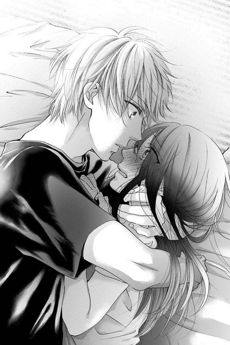 Yonaluvss's tweet photo. Chika unconsciously pulling Satowa into a hug whilst he was sleeping and waking up with her in his arms 😭💕 she was so flustered being so close to him https://t.co/YOhO4sKhuW