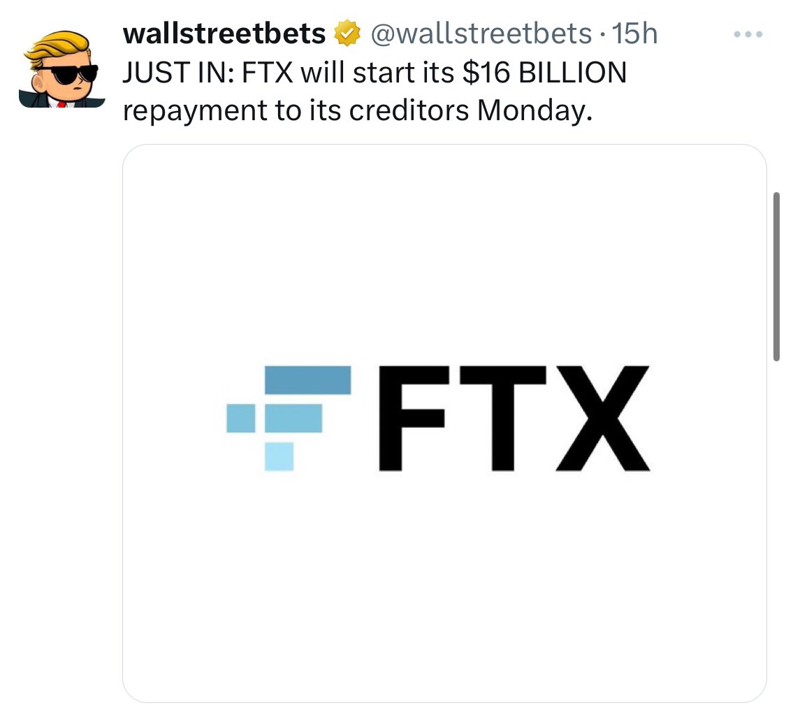 crypto_notte's tweet photo. A bunch of KOL accounts are circulating fake news about a FTX repayment starting tomorrow, this is fake.

Usually these account will charge for tweets so I wonder if someone is really paying to share misinformation or if their content creator are so dumb to not check any source and just do copy-pasta

Also, unfollow these clowns