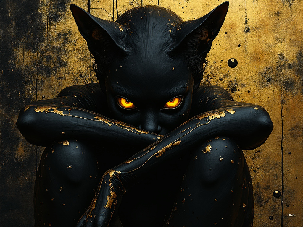 dainiusex7's tweet photo. QT your Black & Gold art
"Golden Gaze: The Silent Stalker"
#MidnightBeast #FierceGlow #AIart #AIArtwork https://t.co/oyVqPISBmx