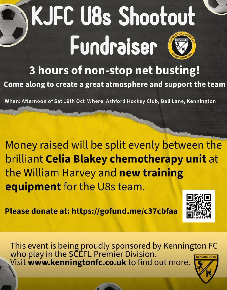 Kennington FC (@kenningtonfc) on Twitter photo โฝ๏ธ ๐ท๐๐๐๐๐ ๐๐๐๐ ๐๐๐๐ ๐๐๐๐ ๐๐๐๐๐๐๐ ๐ค
We will be proudly sponsoring our U8โs as they take on the challenge of 3 hours non-stop penalties to raise money for new training equipment, and the brilliant ๐๐ฒ๐น๐ถ๐ฎ ๐๐น๐ฎ๐ธ๐ฒ๐ ๐๐ต๐ฒ๐บ๐ผ๐๐ต๐ฒ๐ฟ๐ฎ๐ฝ๐ ๐จ๐ป๐ถ๐. โฝ๏ธ ๐ท๐๐๐๐๐ ๐๐๐๐ ๐๐๐๐ ๐๐๐๐ ๐๐๐๐๐๐๐ ๐ค
We will be proudly sponsoring our U8โs as they take on the challenge of 3 hours non-stop penalties to raise money for new training equipment, and the brilliant ๐๐ฒ๐น๐ถ๐ฎ ๐๐น๐ฎ๐ธ๐ฒ๐ ๐๐ต๐ฒ๐บ๐ผ๐๐ต๐ฒ๐ฟ๐ฎ๐ฝ๐ ๐จ๐ป๐ถ๐.