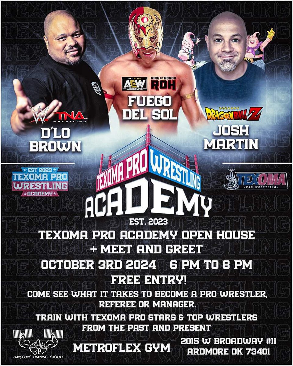 Come see us Thursday, October 3rd ,6-8pm for a special meet and greet!! Entry is free (autographs and pictures are up to the talent). Come meet and get a tour of our training facility!