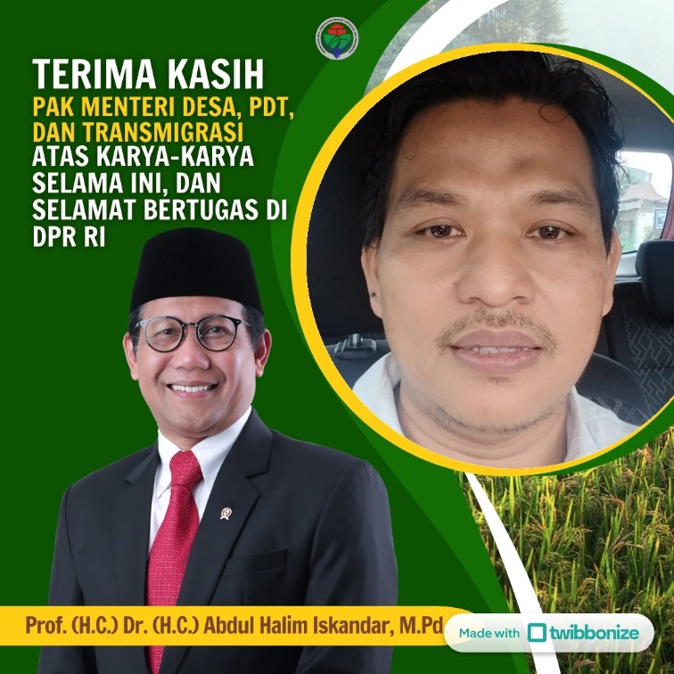 Katur nembah nuwun dateng <a href="/halimiskandarnu/">ABDUL HALIM ISKANDAR</a>. Desa maju kuat berdaulat...