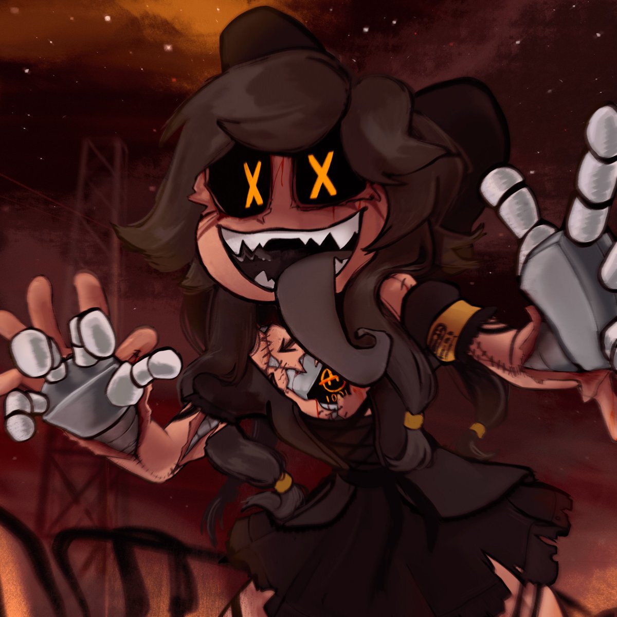 Hammerspaced's tweet image. Go watch Murder Drones omg #MurderDrones #Cyn #Cynessa