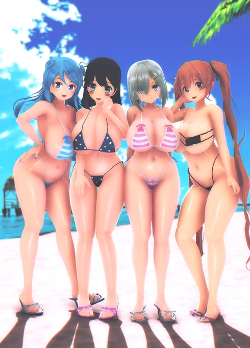 #今月描いたイラストを晒そう今月作ったMMD。健全なやつw 
