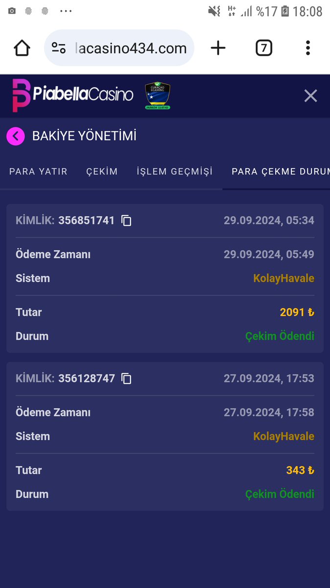 TevratDeve84283's tweet image. Teşekkürler çekim yaptım @piabellacasino #piab