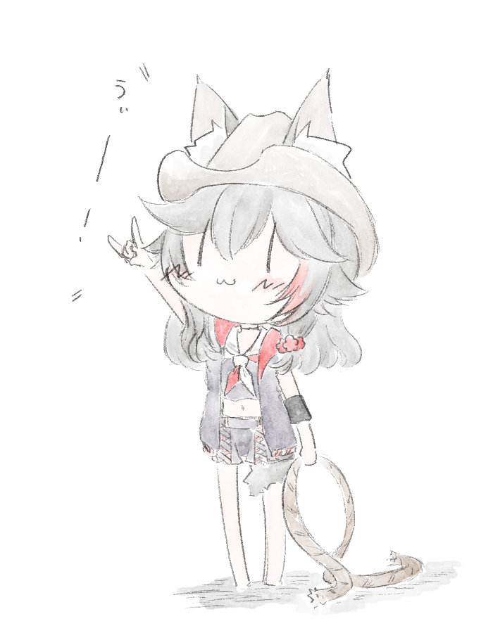 大神ミオ 「うぃー#みおーん絵 」|鶏ぽんのイラスト