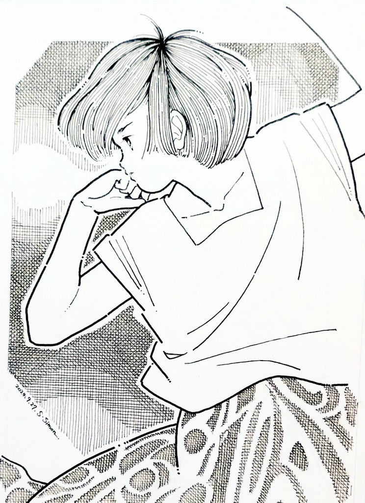 #今月描いた絵を晒そう
#これを見た人は横顔の画像を貼れ 
という以前のタグに便乗して再掲です。 