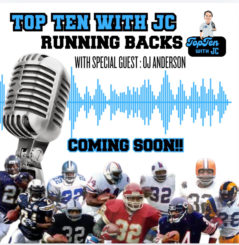 TopTenwithJC's tweet image. This week we have a special guest—Super Bowl MVP Ottis Anderson! Get ready for the Top 10 Running backs of all time, plus our push for Ottis Anderson to be inducted into the Hall of Fame and his legendary career in the NFL!
@BarrySanders @MarshallFaulk
@LT_21 @EmmittSmith22