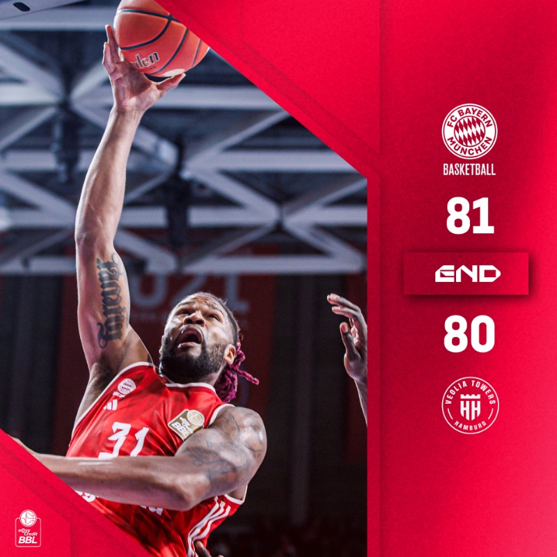 FCBBasketball's tweet photo. FINAL SCORE: @devinbooker31 trifft 1,4 Sekunden vor dem Ende zum Sieg! Alle Infos zum Heimerfolg gegen die @hamburgtowers gibt's hier ⤵️

#FCBB #WeBallTogether #FCBHAM