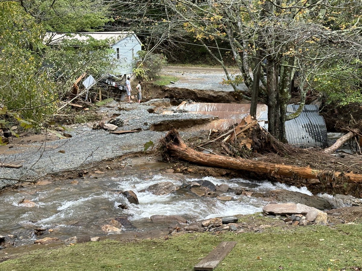 Friends sent these pictures from Asheville and Boone. Western NC is in very bad shape, and most people are still not able to make contact by phone. Communication lines and cell towers are down, and no electricity. This is a massive crisis and people need help.