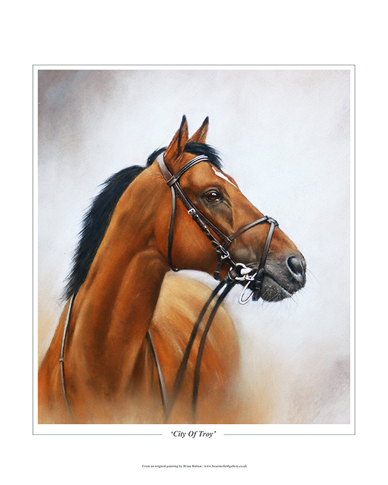 City Of Troy Head Study. Recent pastel study of the 2024 Derby winning horse bit.ly/3TQzM4W