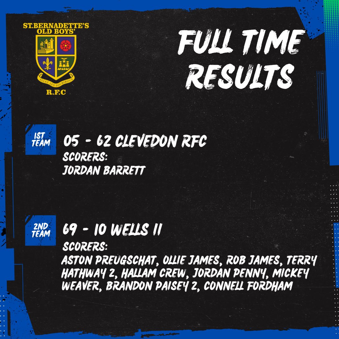 St Bernadettes OB RFC tweet media