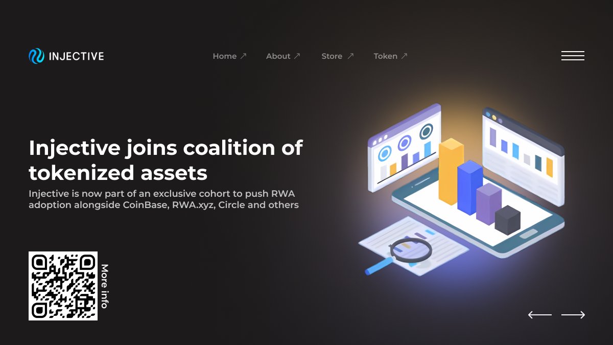 ✨<a href="/Injective/">Injective 🥷</a> joins the elite

Injective has been chosen as a member of the Tokenized Asset Coalition, a group accelerating the growth of RWAs and institutional DeFi.

🛫 Now partnering with leaders like Coinbase and Circle, Injective is pushing RWA adoption.