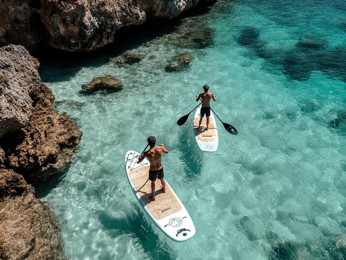 Stephenwycoff's tweet image. 🌊 Paddleboarding Paradise Found! 🏄‍♂️💙 Crystal-clear lagoon straight out of a dream! Chase the blues that fill your soul with peace. #PaddleboardAdventures #CrystalClearWaters #SUP #GetOutside #ExploreMore #NatureLovers