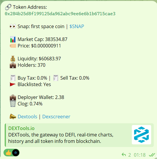 Luki_Gems's tweet photo. 🚀 $SNAP skyrockets to 4.5X today! 🔥 We’re winning big with 4/5 successful calls—an 80% win rate! What a Sunday, and the week ahead looks even better! 🌟

📈 Contract:0x284b25d8f199125da962abc9ee6e6b1b6715cae3 

join the announcement group for updates & results: https://t.co/sQddlL15MW