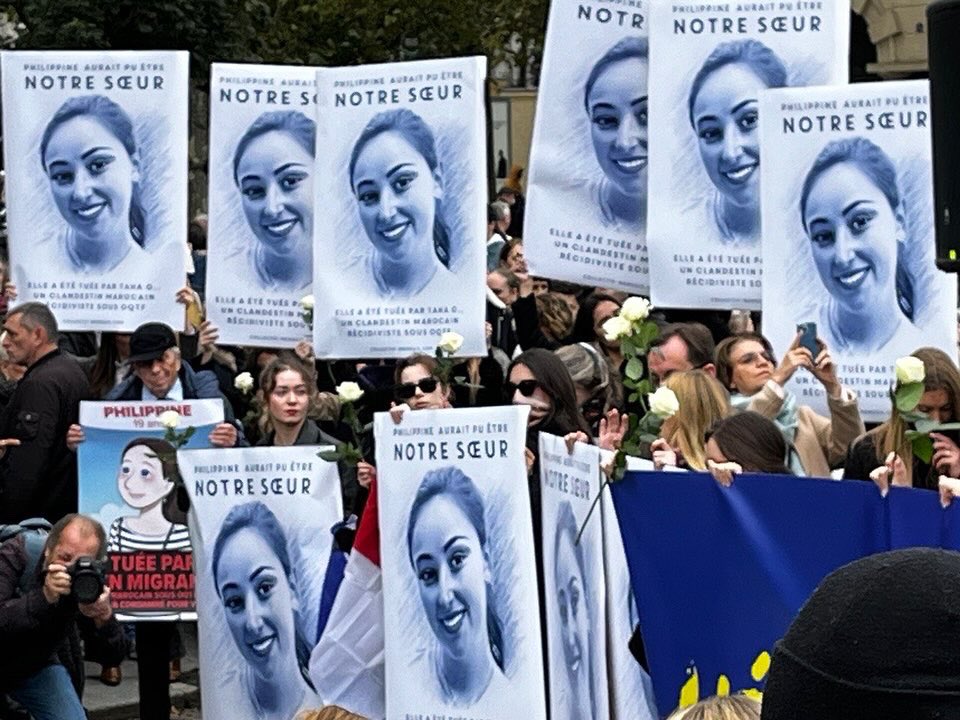 GenerationZNo's tweet photo. Présents à l’hommage pour #Philippine à #Paris. N’oublions pas, ne pardonnons pas, gardons cette colère saine pour éviter d’autres drames

@GenZemmour @Reconquete_off @ZemmourEric @stanislasrig @HilaireBouye @Reconquete_Norm @RBarelle @Reconquete_M50 @MathildNormande https://t.co/JAKTj0tkbY