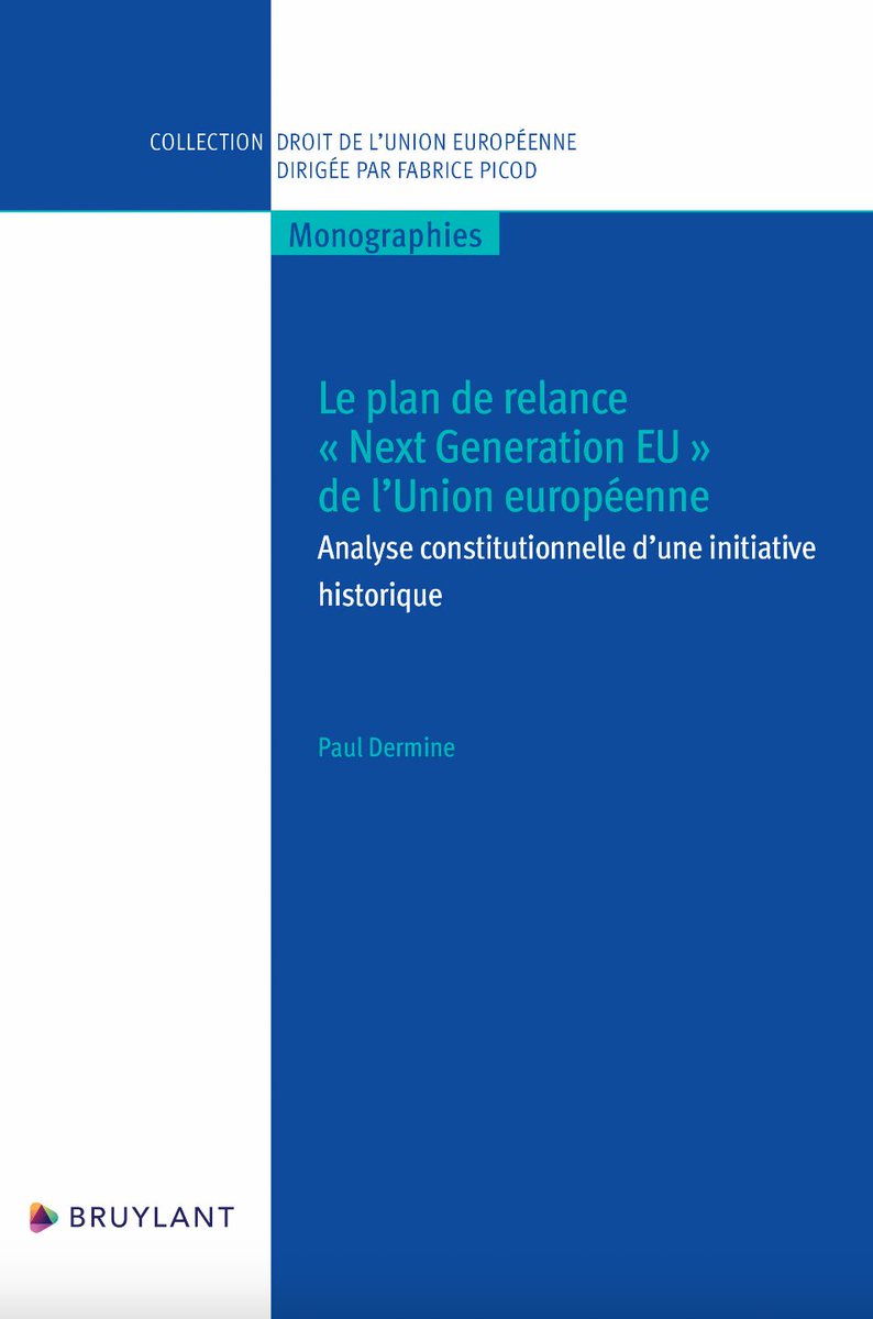 Common Market Law Review (@cmlrev) on Twitter photo In the October issue: Bruno De Witte (<a href="/MaastrichtEUlaw/">MCEL</a>| <a href="/eui_law/">EUI Law Department</a>) reviews “Le plan de relance “Next Generation EU” de l’Union européenne – Analyse constitutionnelle d’une initiative historique”, by Paul Dermine (<a href="/ULB/">Theresa</a>), published by <a href="/LarcierGrp/">Larcier-Intersentia</a>
kluwerlawonline.com/journalarticle… In the October issue: Bruno De Witte (<a href="/MaastrichtEUlaw/">MCEL</a>| <a href="/eui_law/">EUI Law Department</a>) reviews “Le plan de relance “Next Generation EU” de l’Union européenne – Analyse constitutionnelle d’une initiative historique”, by Paul Dermine (<a href="/ULB/">Theresa</a>), published by <a href="/LarcierGrp/">Larcier-Intersentia</a>
kluwerlawonline.com/journalarticle…