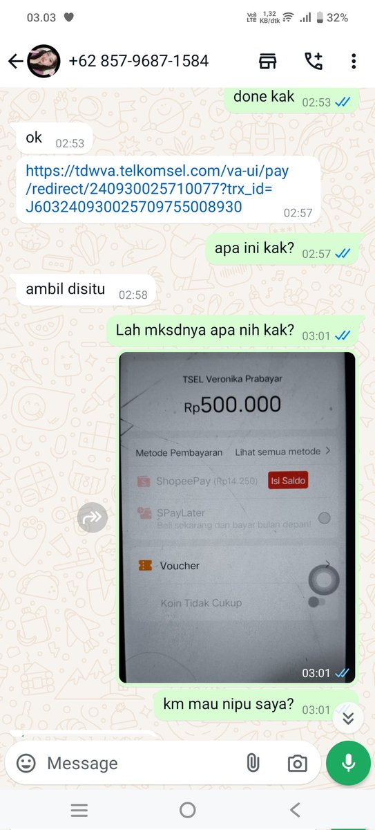ackstore3's tweet image. guys please be careful dengan akun ini @wijthout penipu! gue abis beli akun humata dan perplexity, dan udah payment malah dikasih link untuk isi pulsa dia haha
kasian bgt buat makan aja sampe segininya wkwkwk
#zonauang